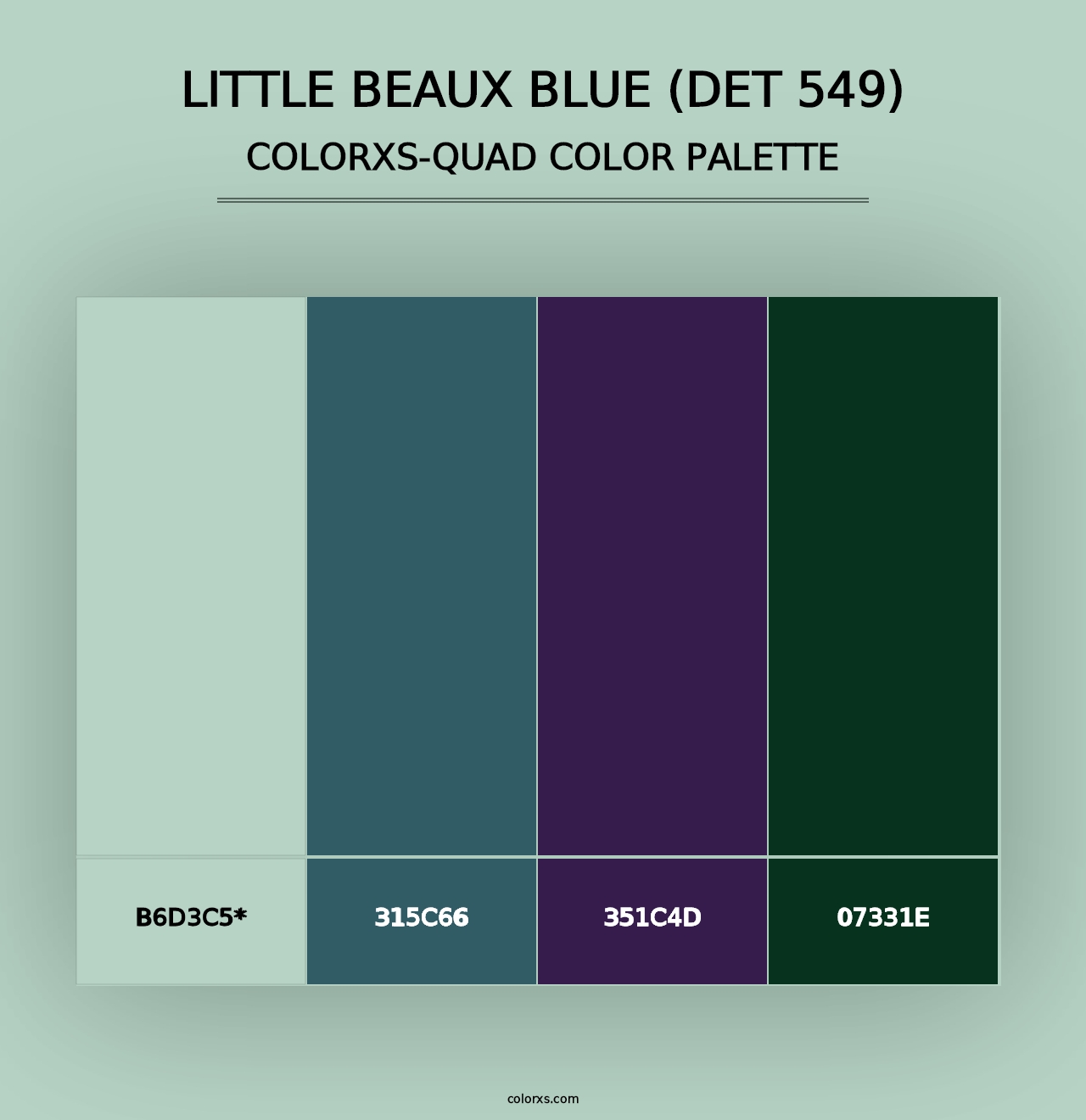 Little Beaux Blue (DET 549) - Colorxs Quad Palette