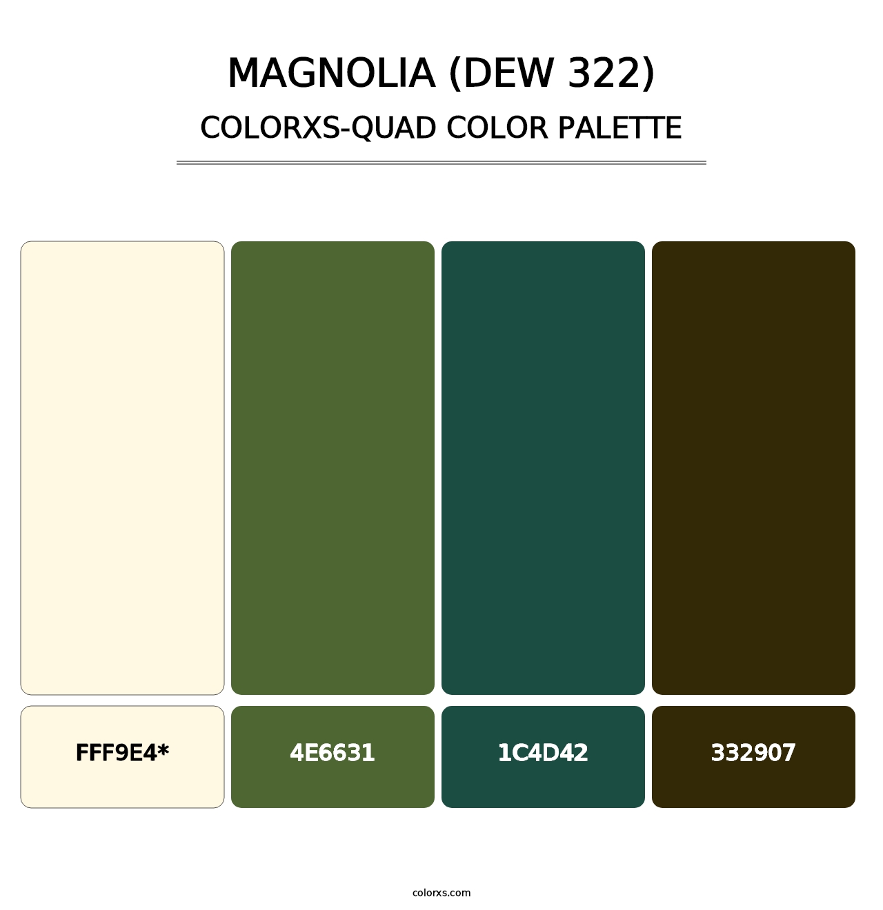 Magnolia (DEW 322) - Colorxs Quad Palette