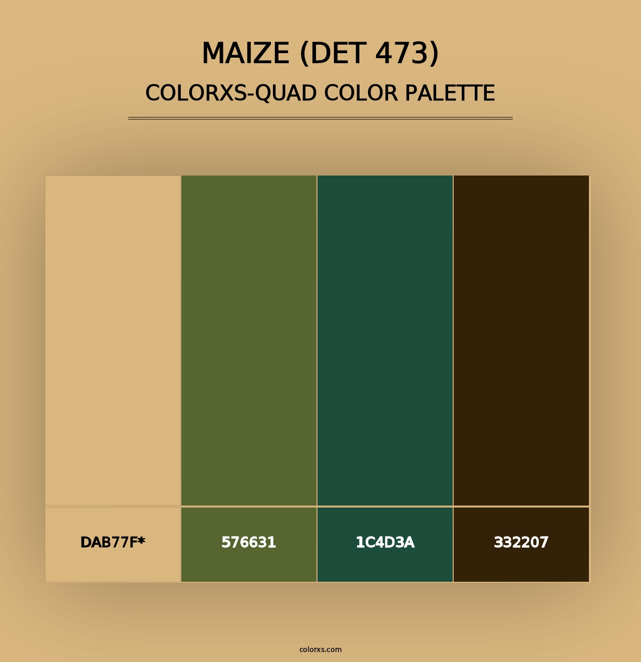 Maize (DET 473) - Colorxs Quad Palette