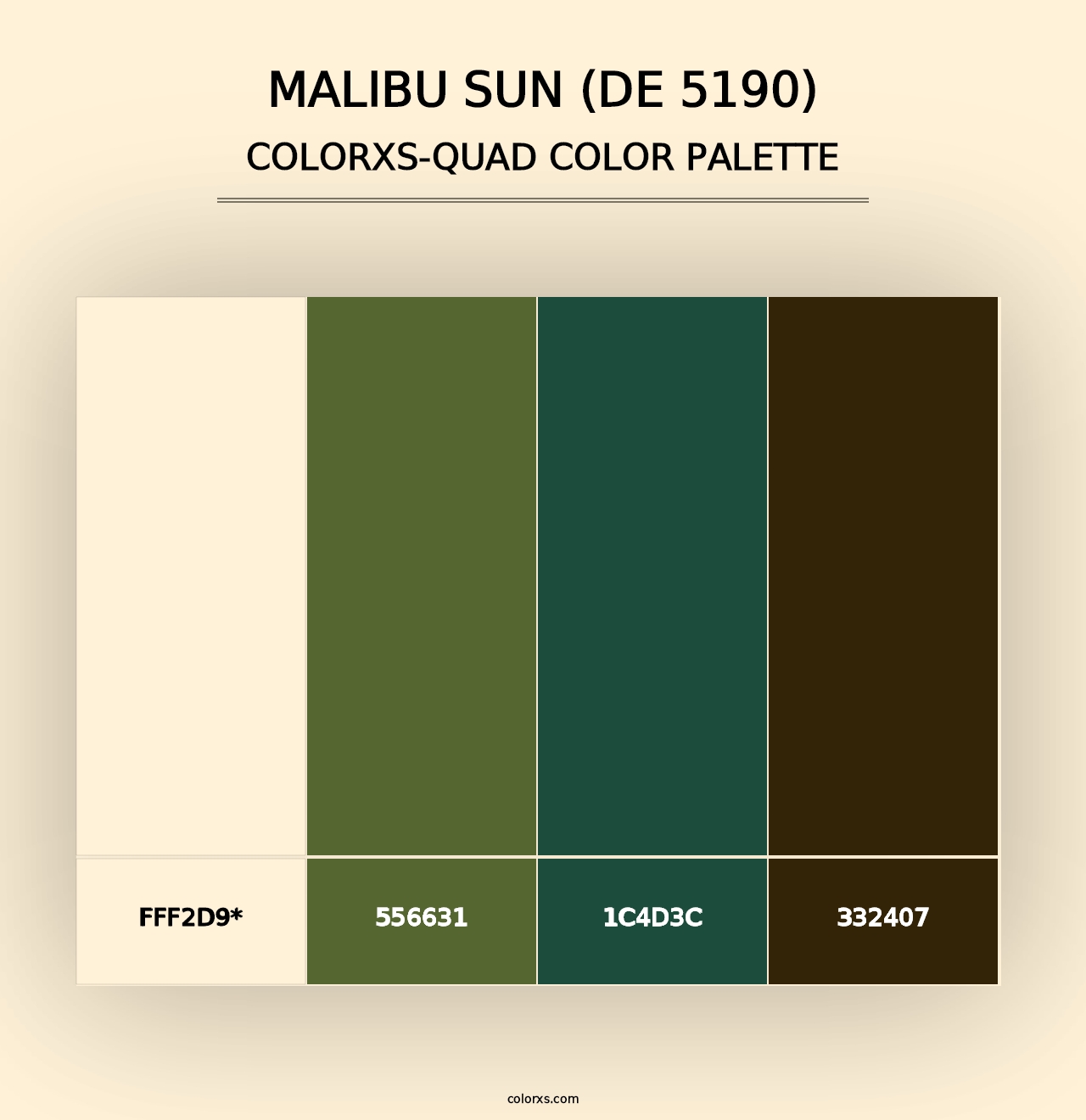 Malibu Sun (DE 5190) - Colorxs Quad Palette