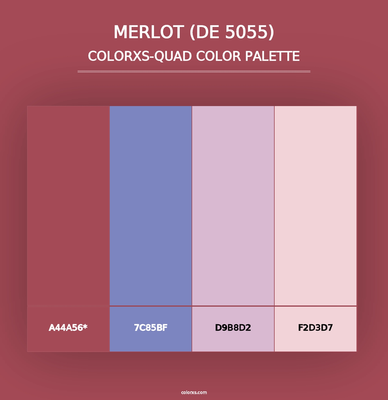 Merlot (DE 5055) - Colorxs Quad Palette