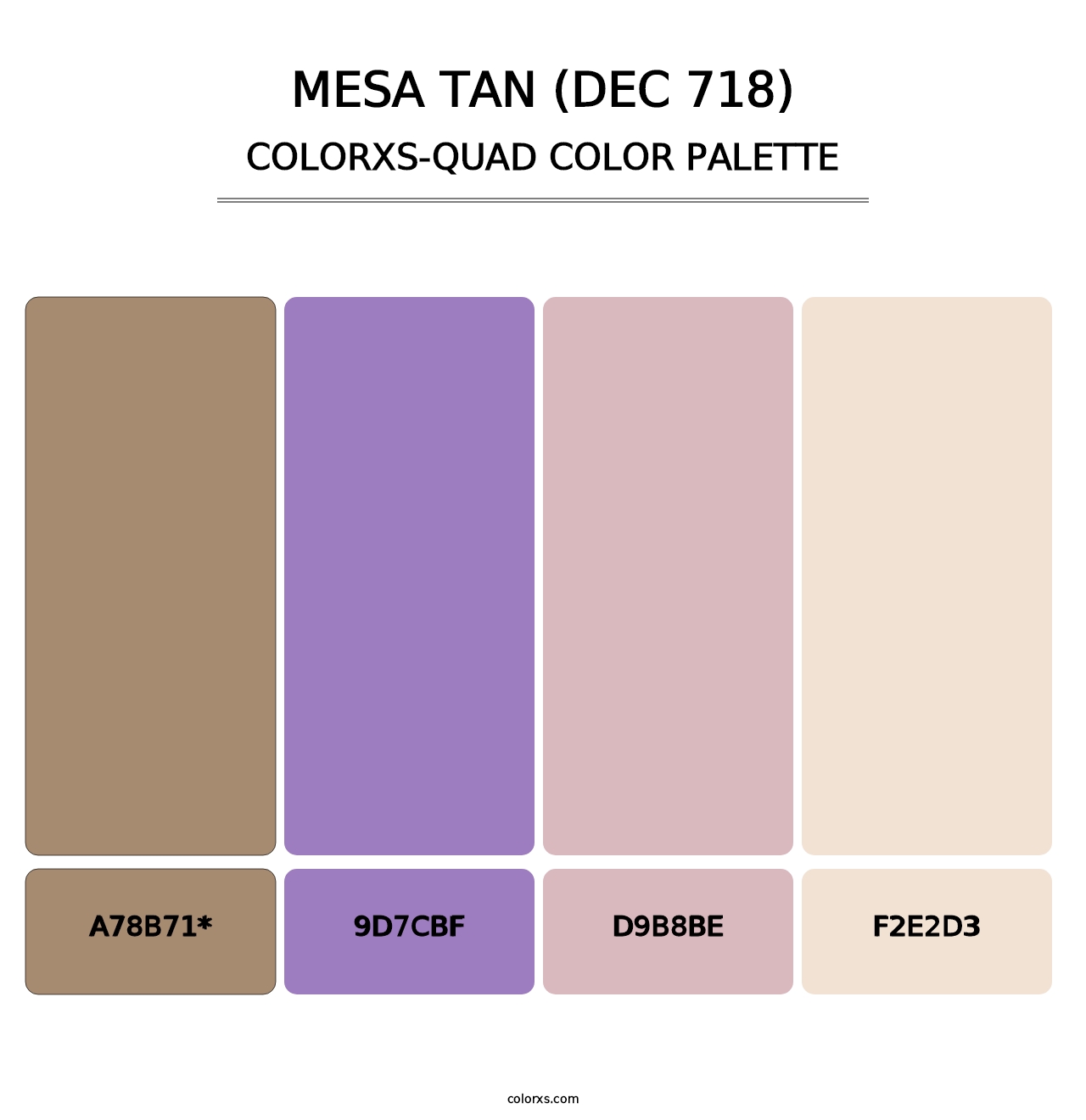 Mesa Tan (DEC 718) - Colorxs Quad Palette