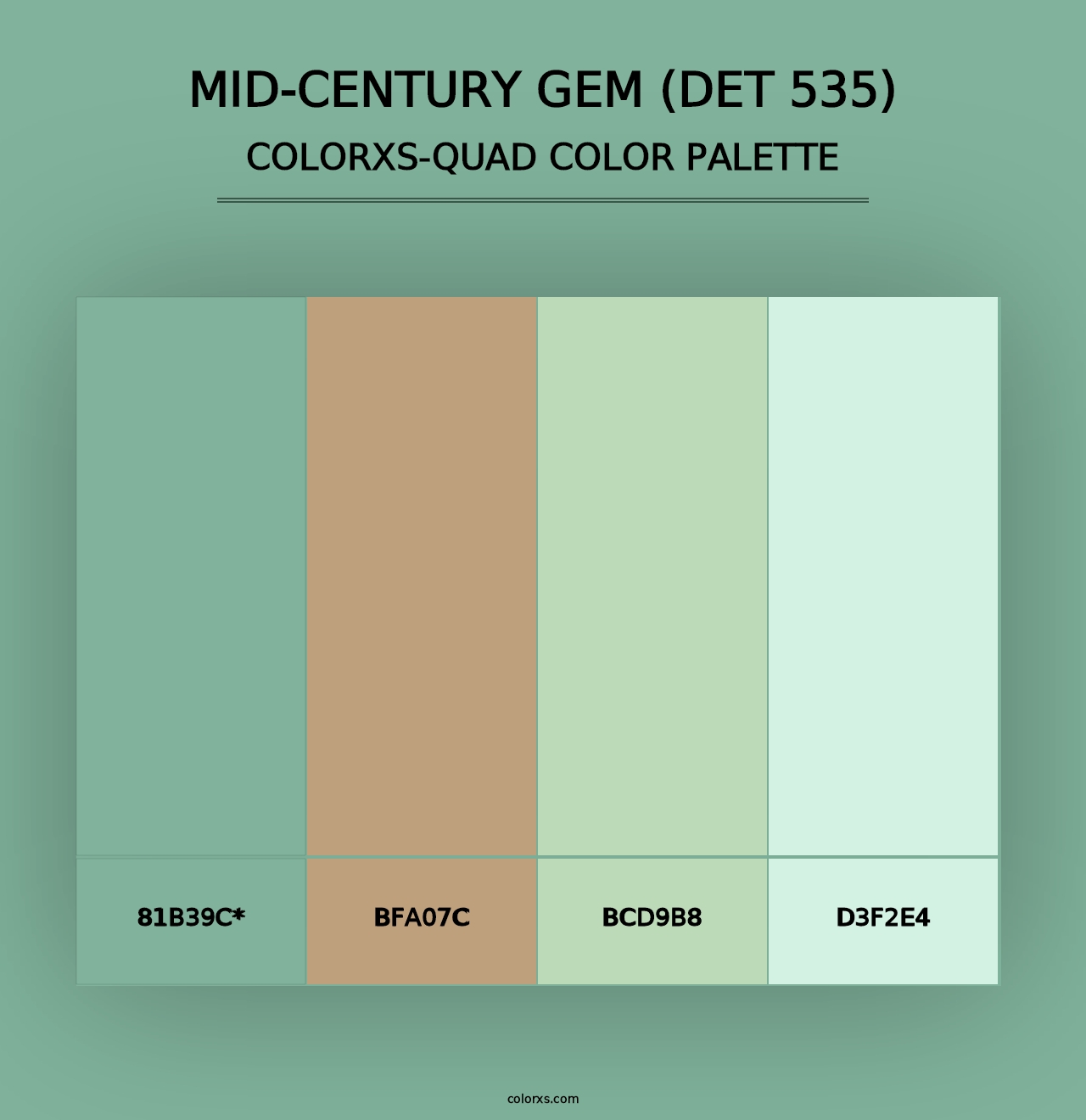 Mid-century Gem (DET 535) - Colorxs Quad Palette