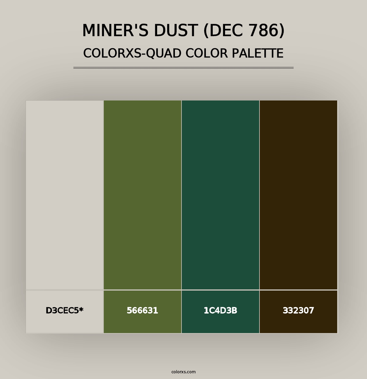 Miner's Dust (DEC 786) - Colorxs Quad Palette