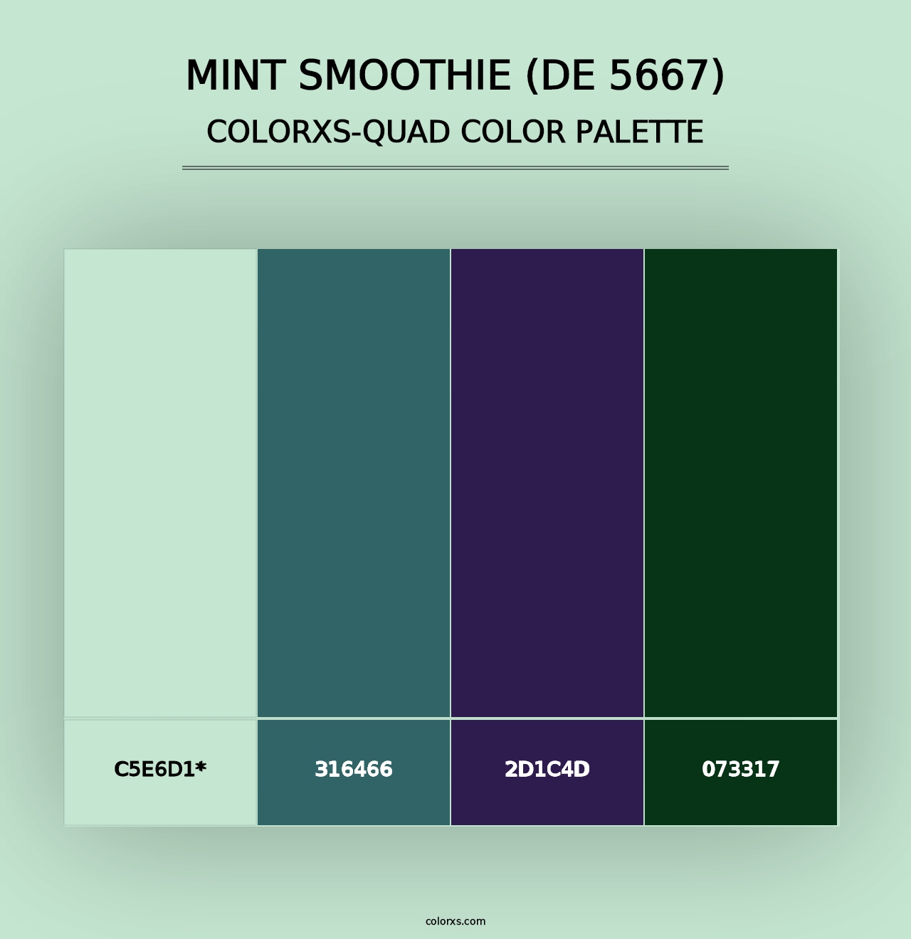 Mint Smoothie (DE 5667) - Colorxs Quad Palette