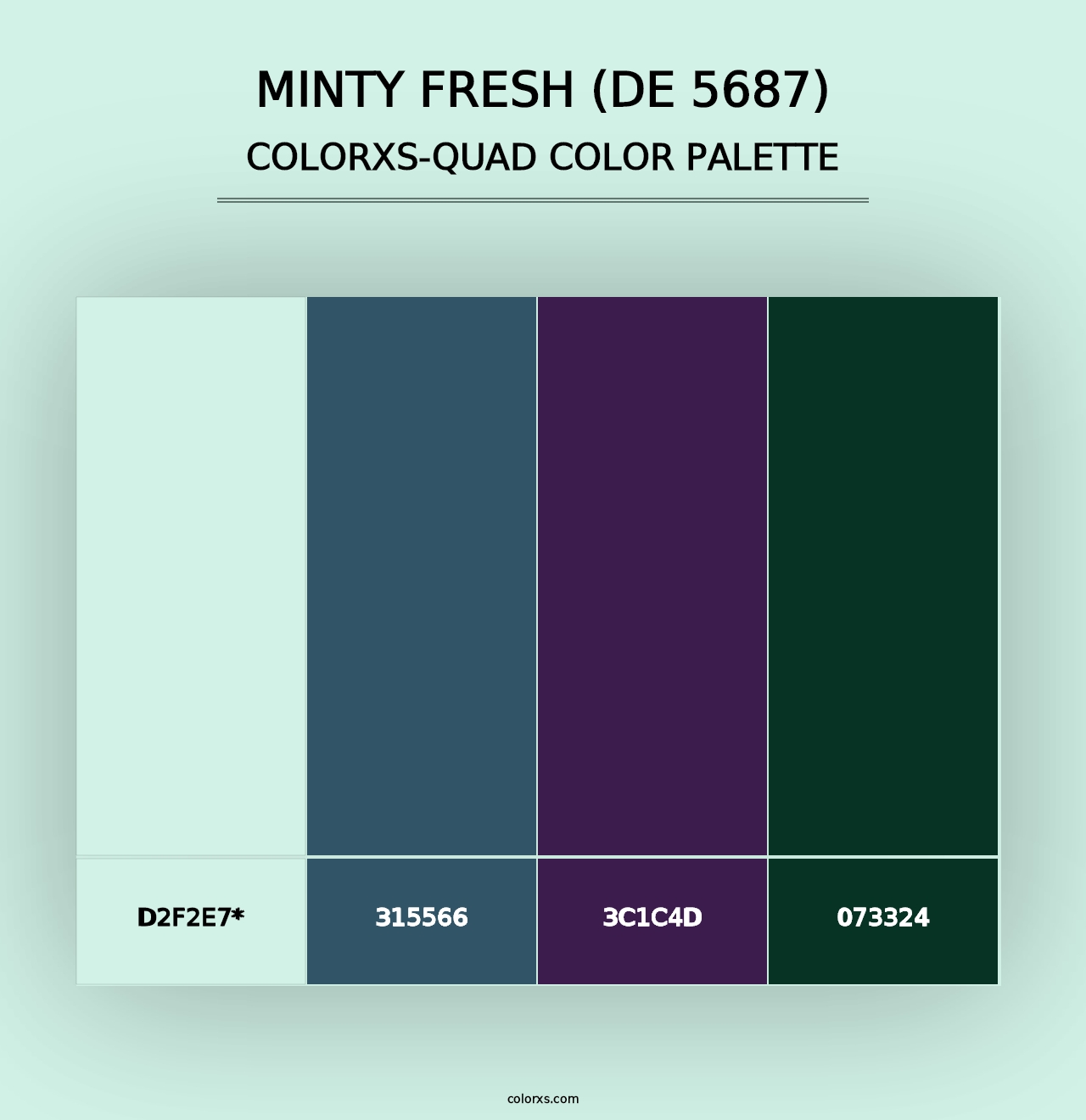 Minty Fresh (DE 5687) - Colorxs Quad Palette