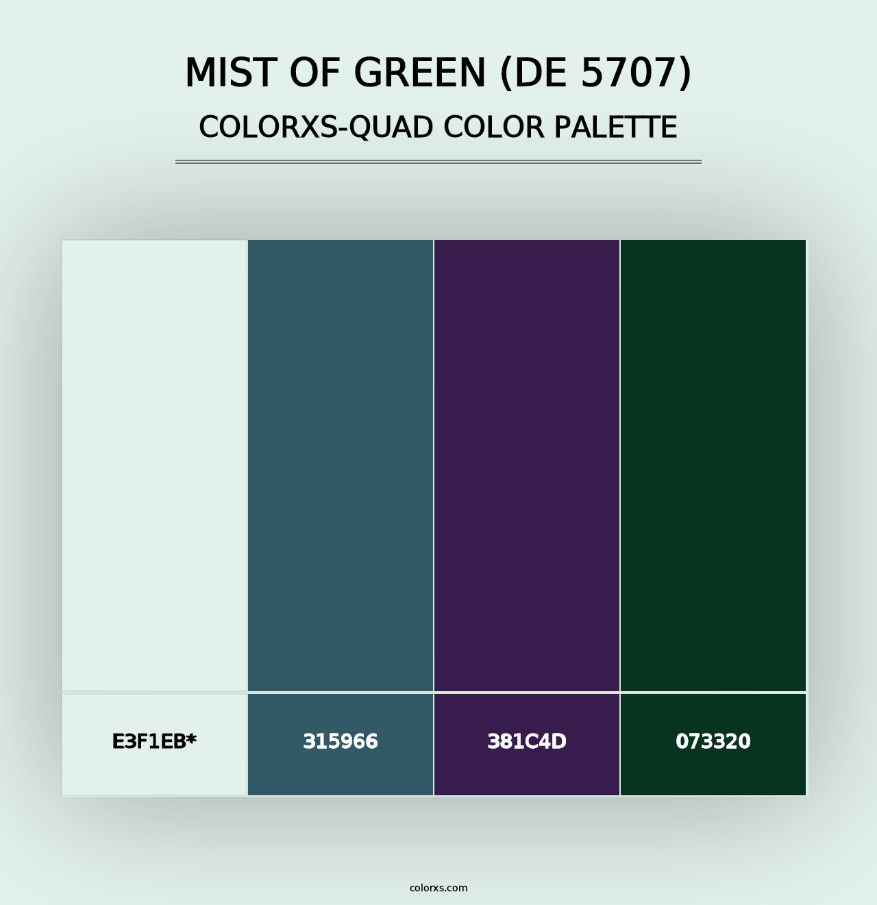 Mist of Green (DE 5707) - Colorxs Quad Palette