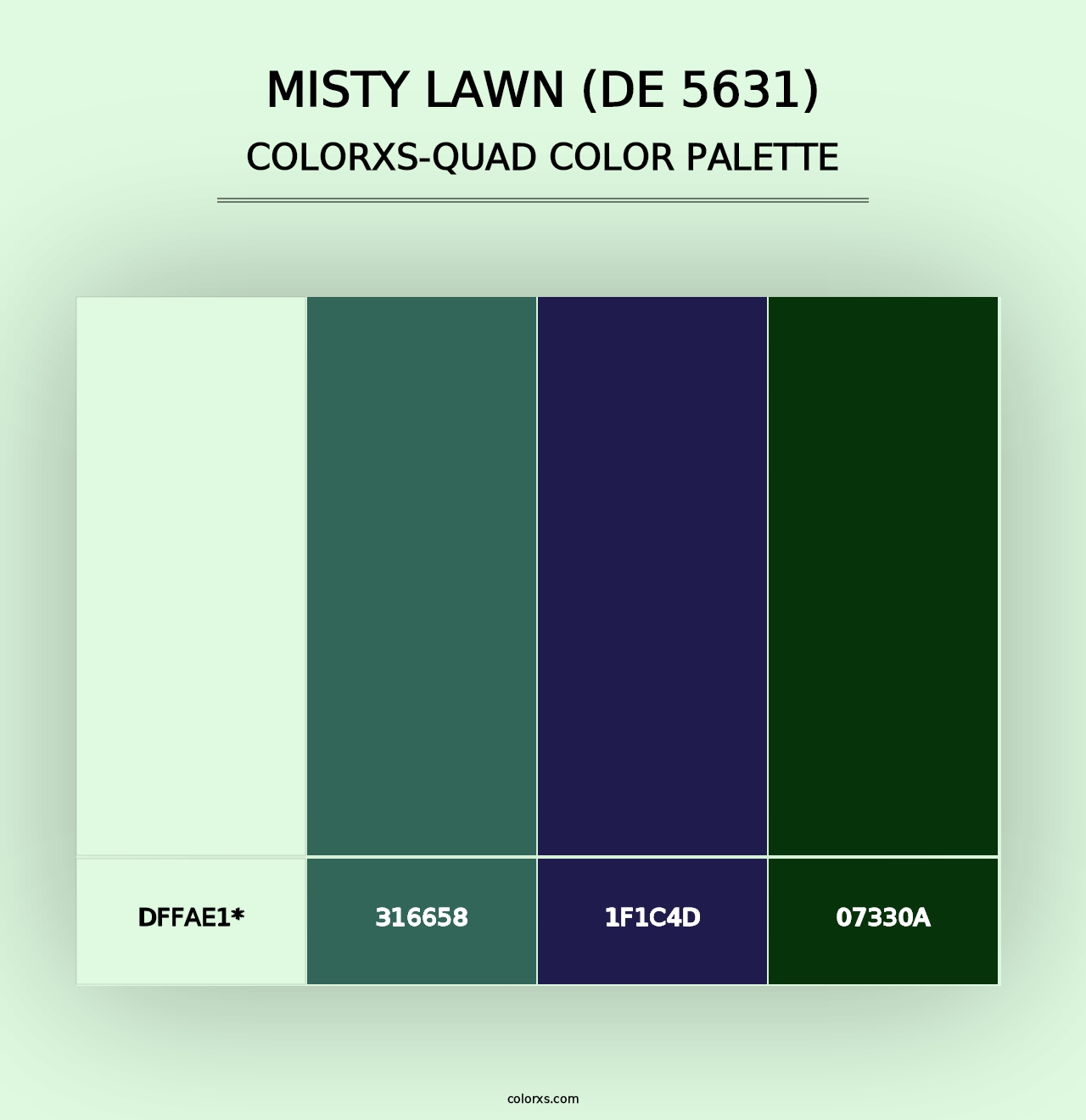 Misty Lawn (DE 5631) - Colorxs Quad Palette