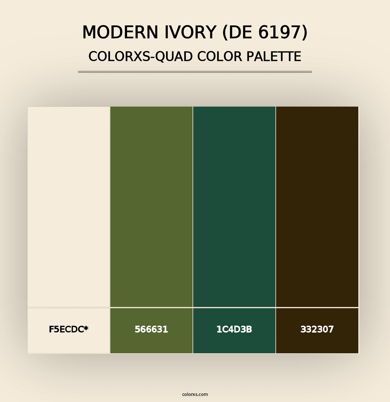 Modern Ivory (DE 6197) - Colorxs Quad Palette