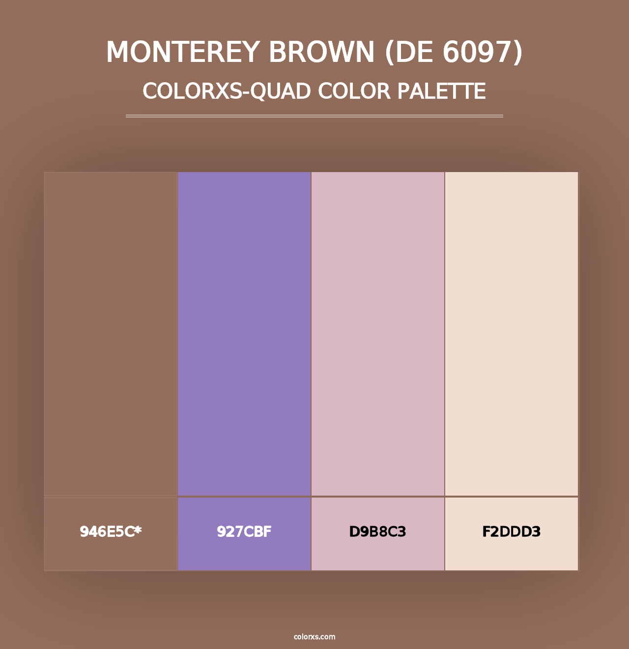 Monterey Brown (DE 6097) - Colorxs Quad Palette