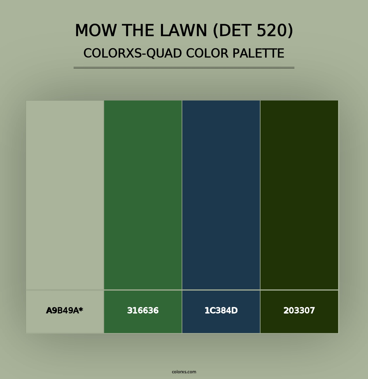 Mow the Lawn (DET 520) - Colorxs Quad Palette