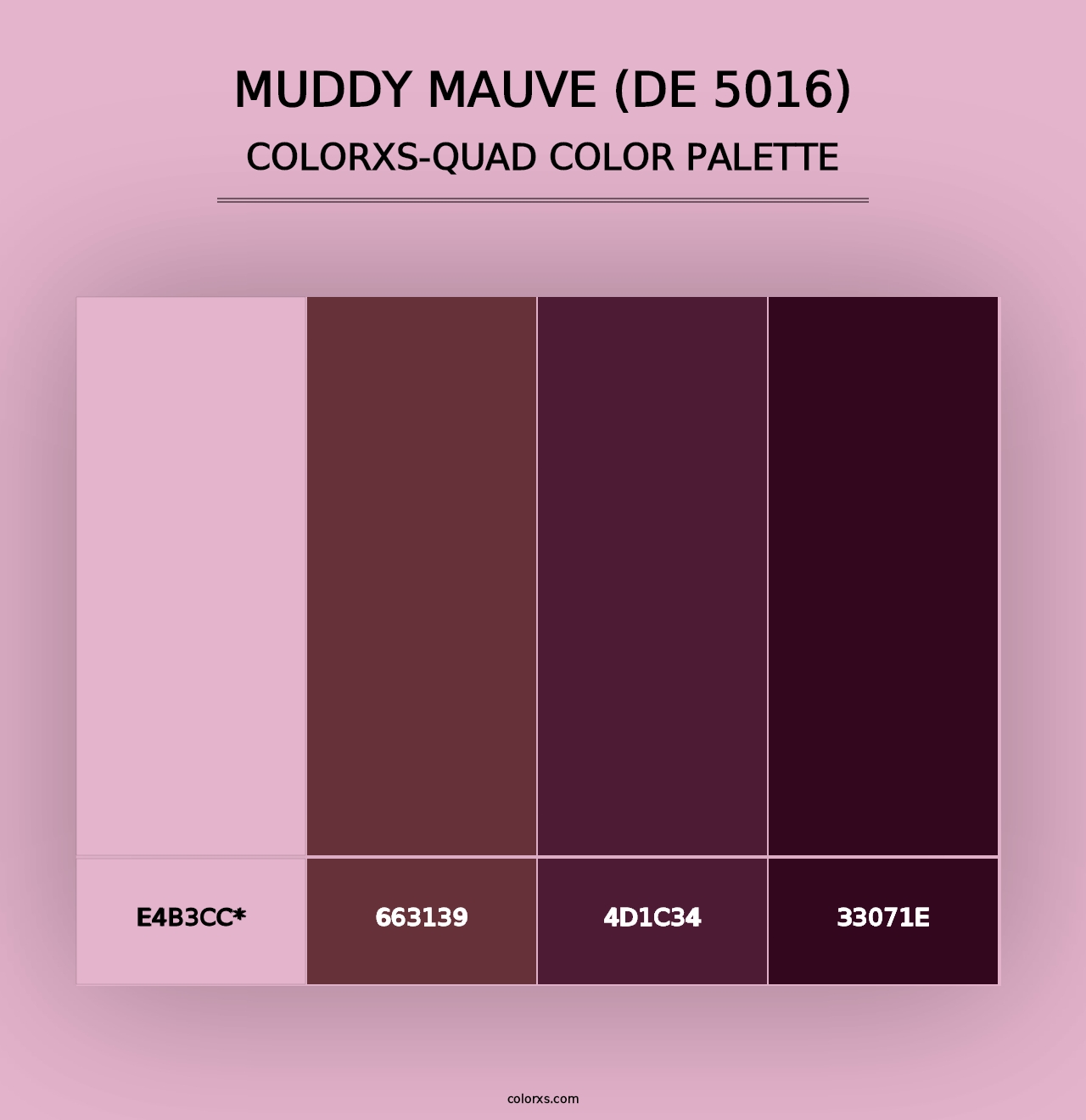 Muddy Mauve (DE 5016) - Colorxs Quad Palette