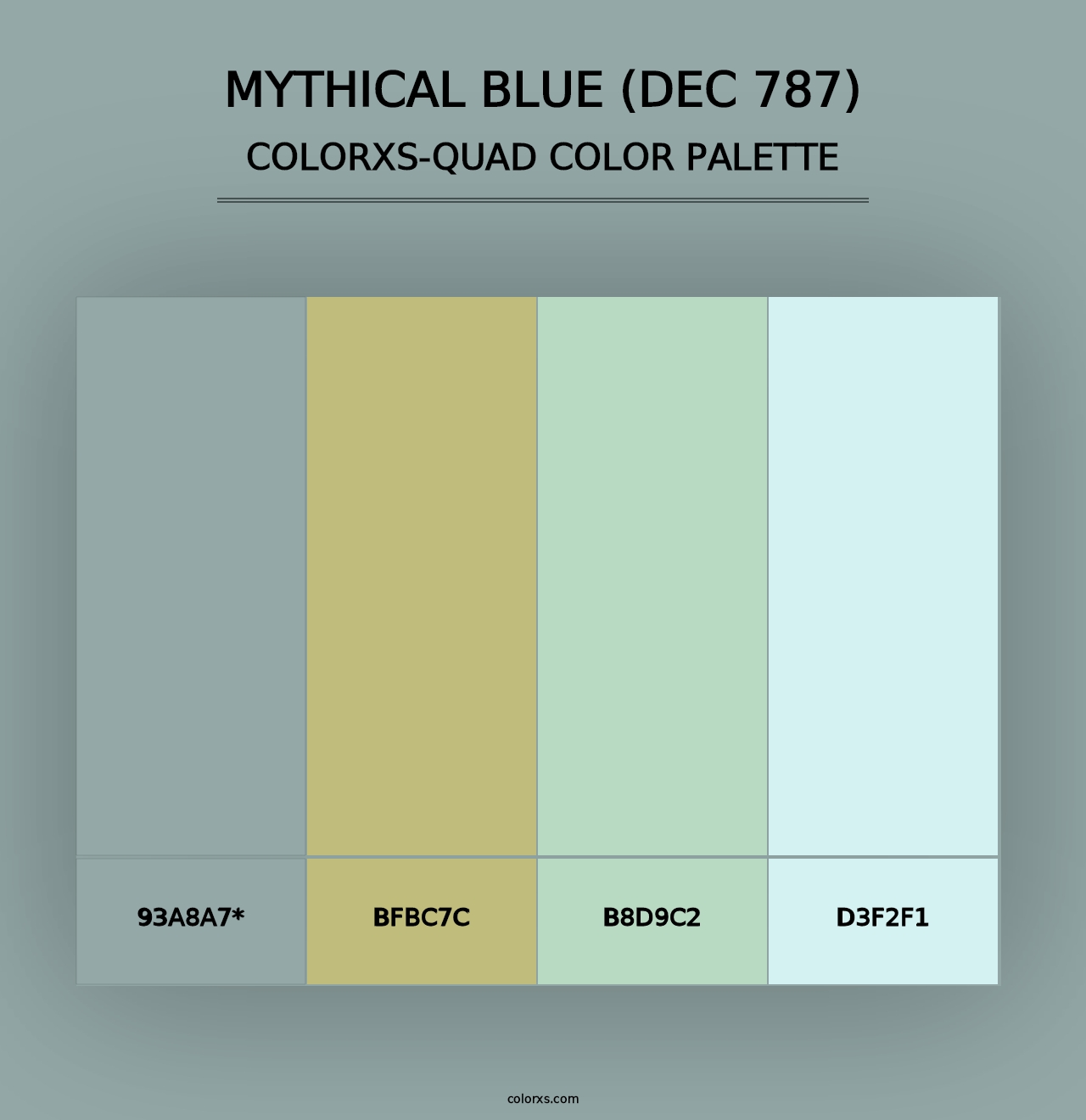 Mythical Blue (DEC 787) - Colorxs Quad Palette