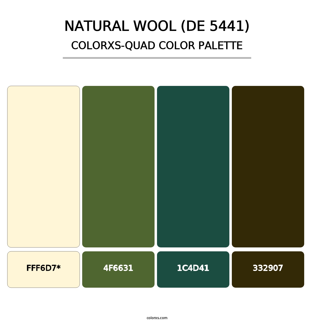 Natural Wool (DE 5441) - Colorxs Quad Palette