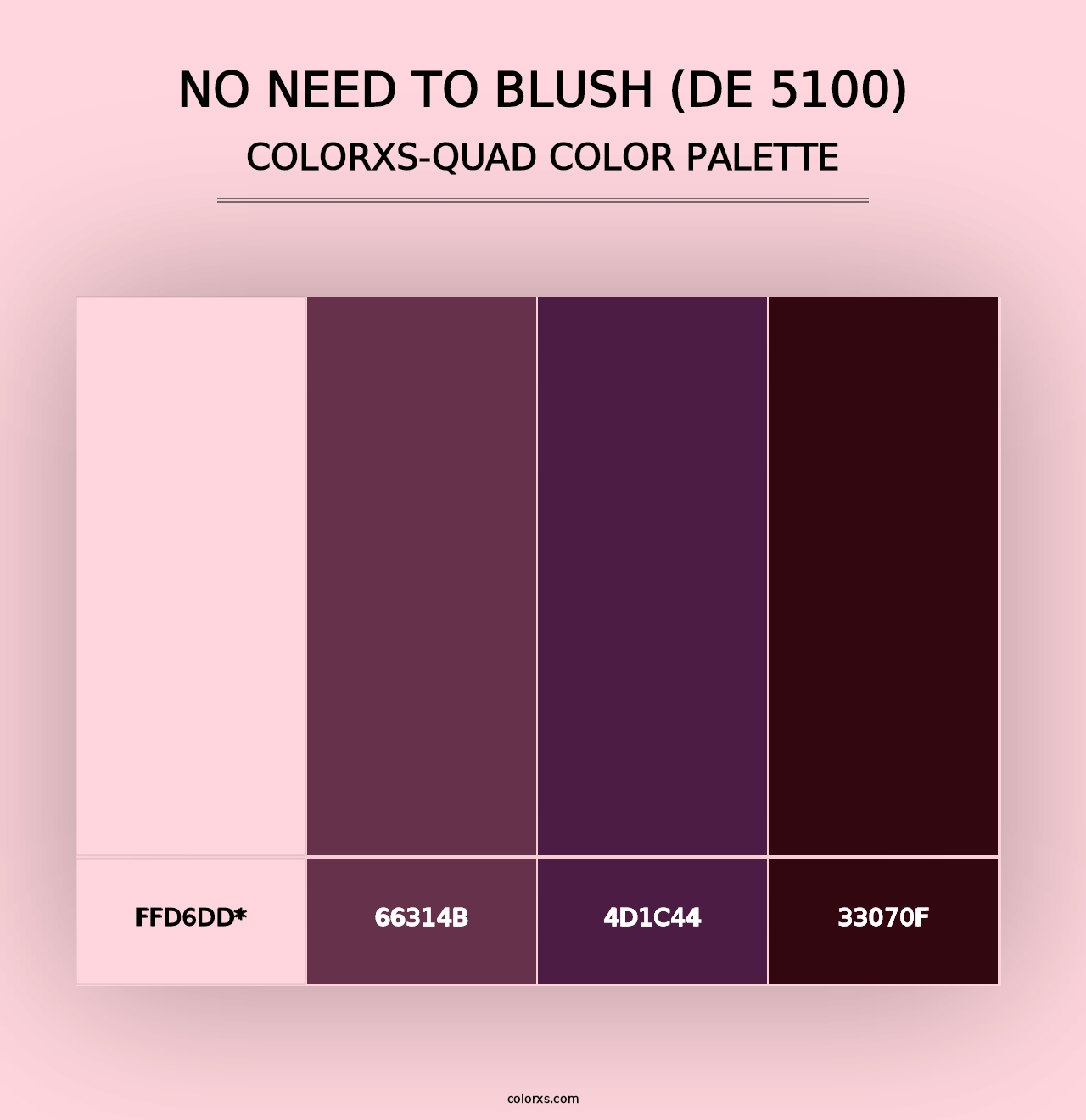 No Need to Blush (DE 5100) - Colorxs Quad Palette