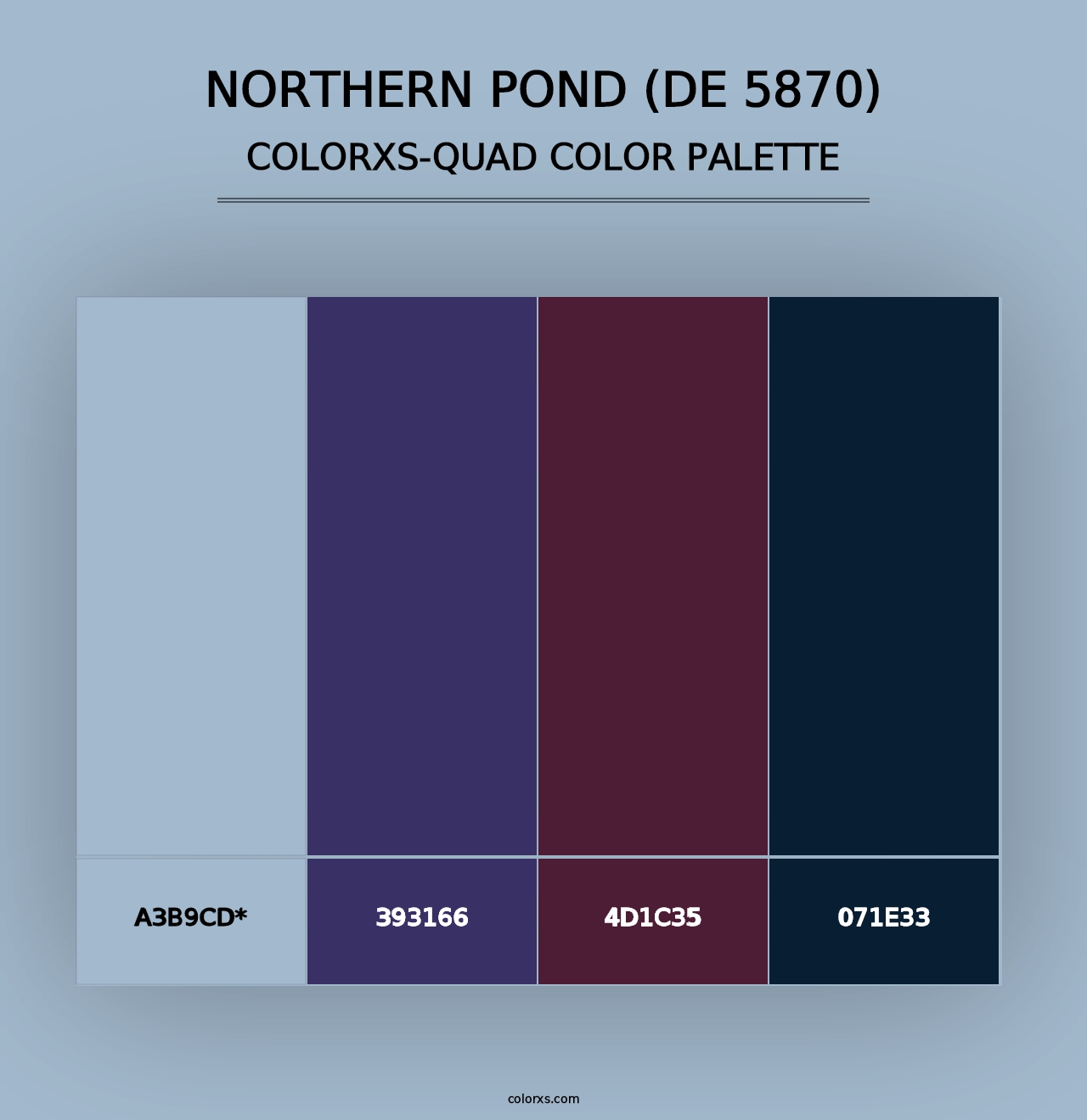 Northern Pond (DE 5870) - Colorxs Quad Palette