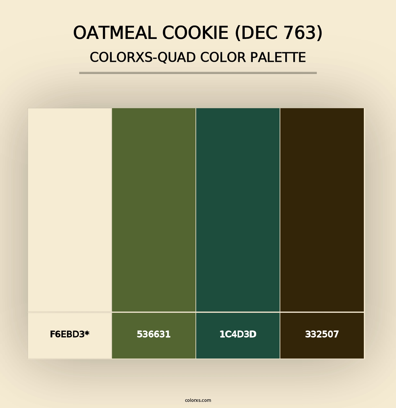 Oatmeal Cookie (DEC 763) - Colorxs Quad Palette