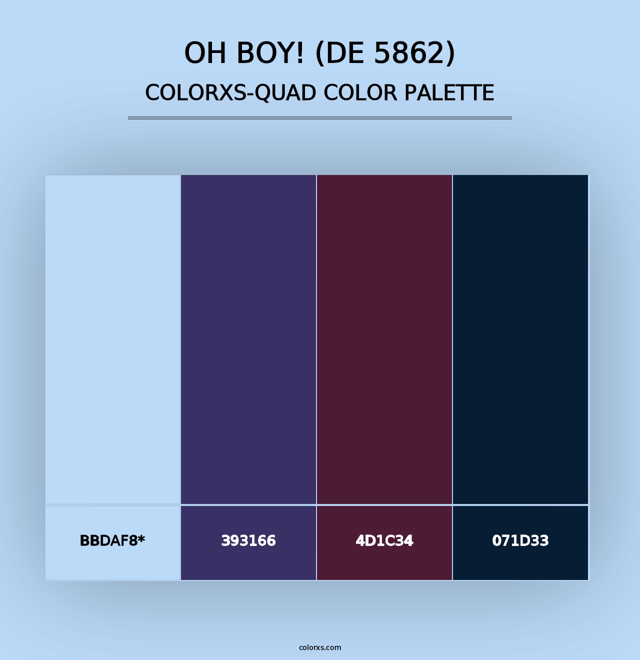 Oh Boy! (DE 5862) - Colorxs Quad Palette