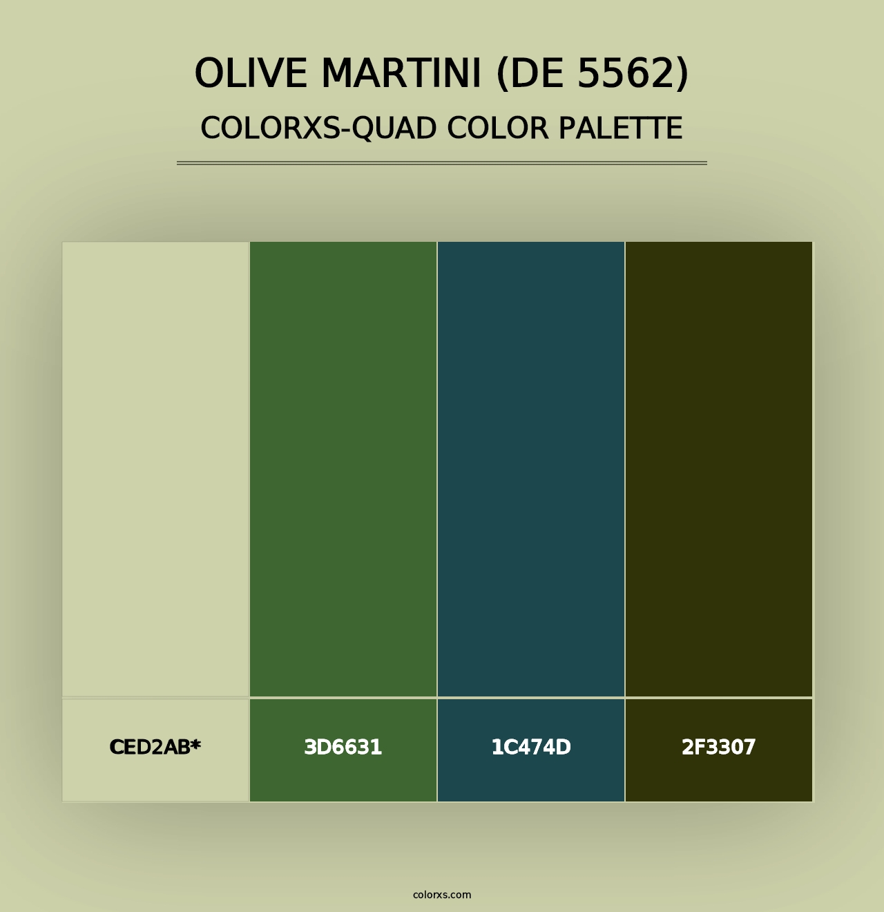 Olive Martini (DE 5562) - Colorxs Quad Palette