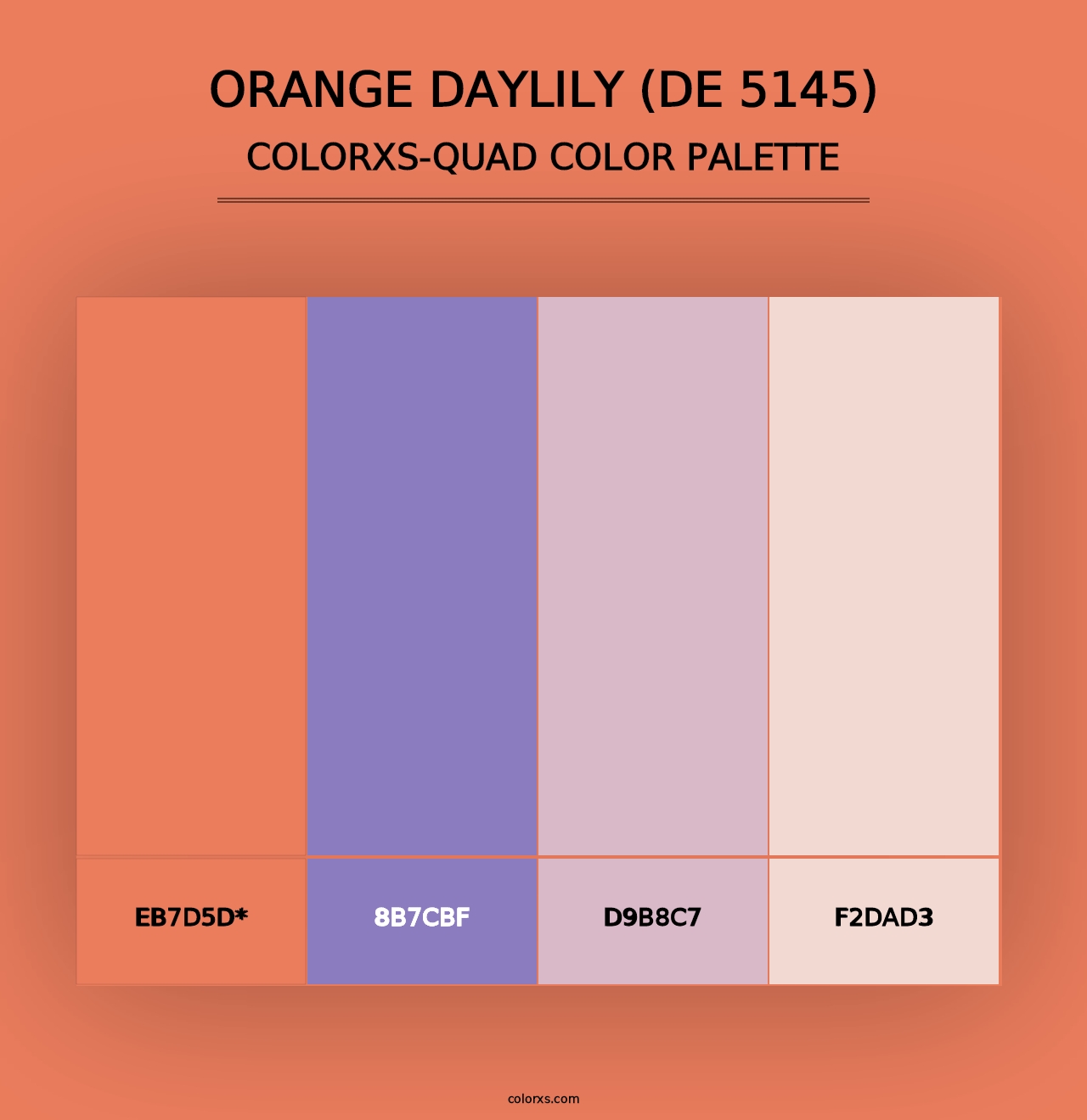 Orange Daylily (DE 5145) - Colorxs Quad Palette