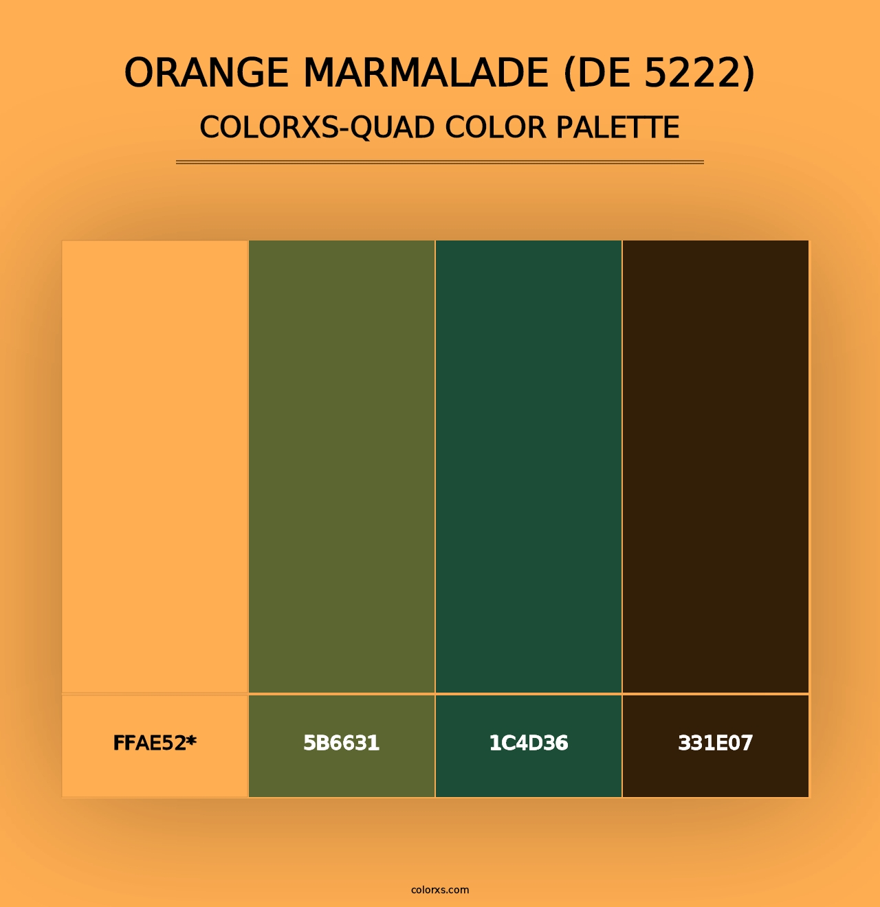 Orange Marmalade (DE 5222) - Colorxs Quad Palette