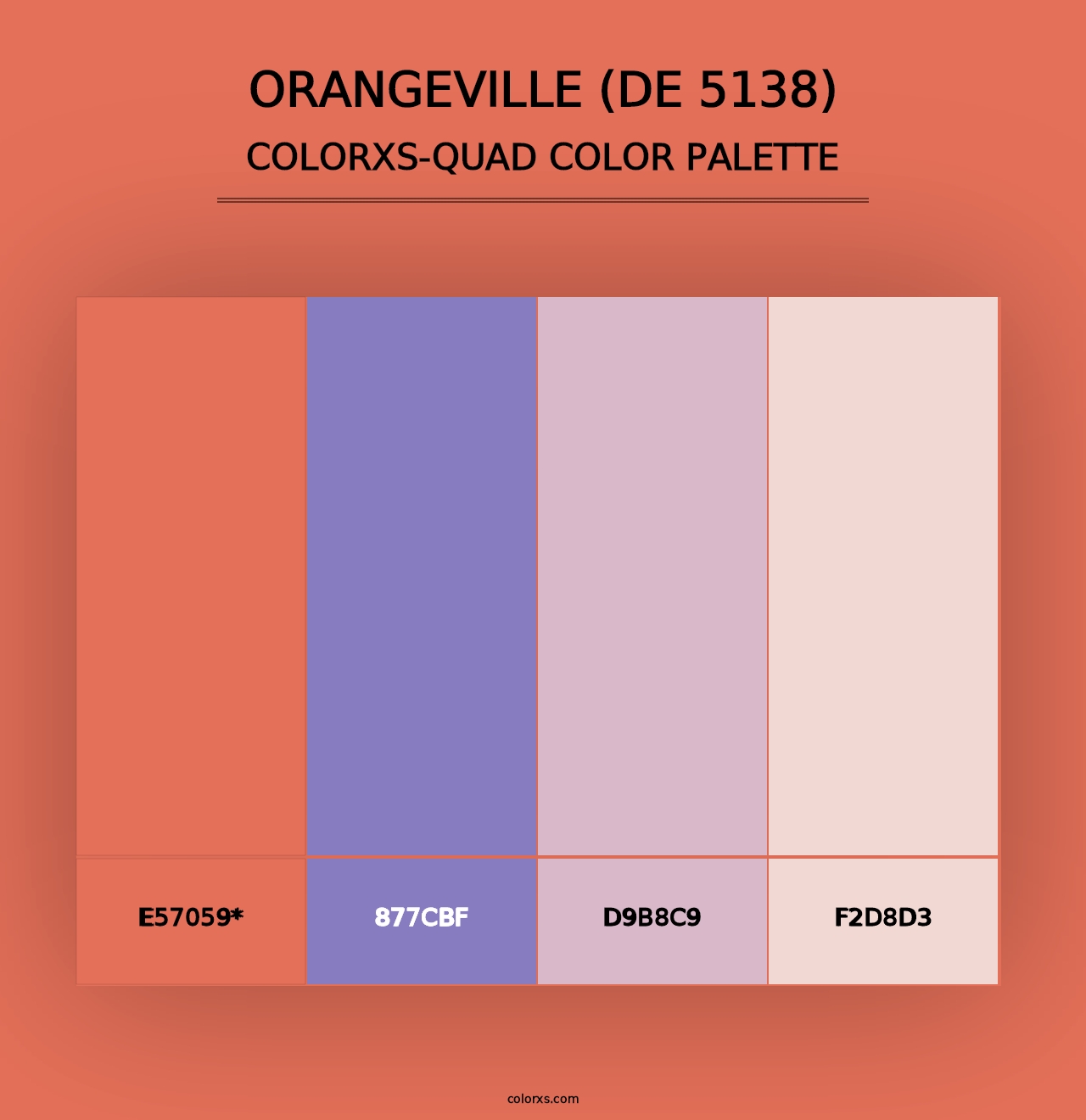 Orangeville (DE 5138) - Colorxs Quad Palette