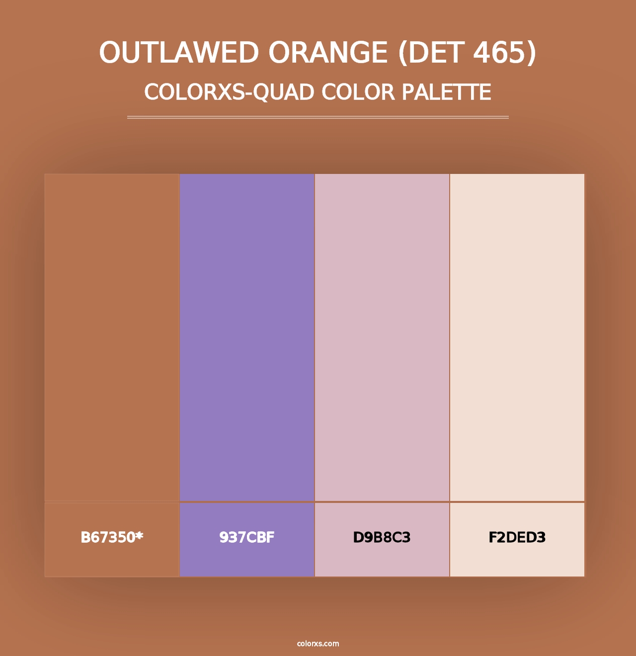 Outlawed Orange (DET 465) - Colorxs Quad Palette