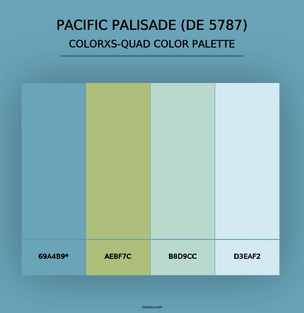 Pacific Palisade (DE 5787) - Colorxs Quad Palette