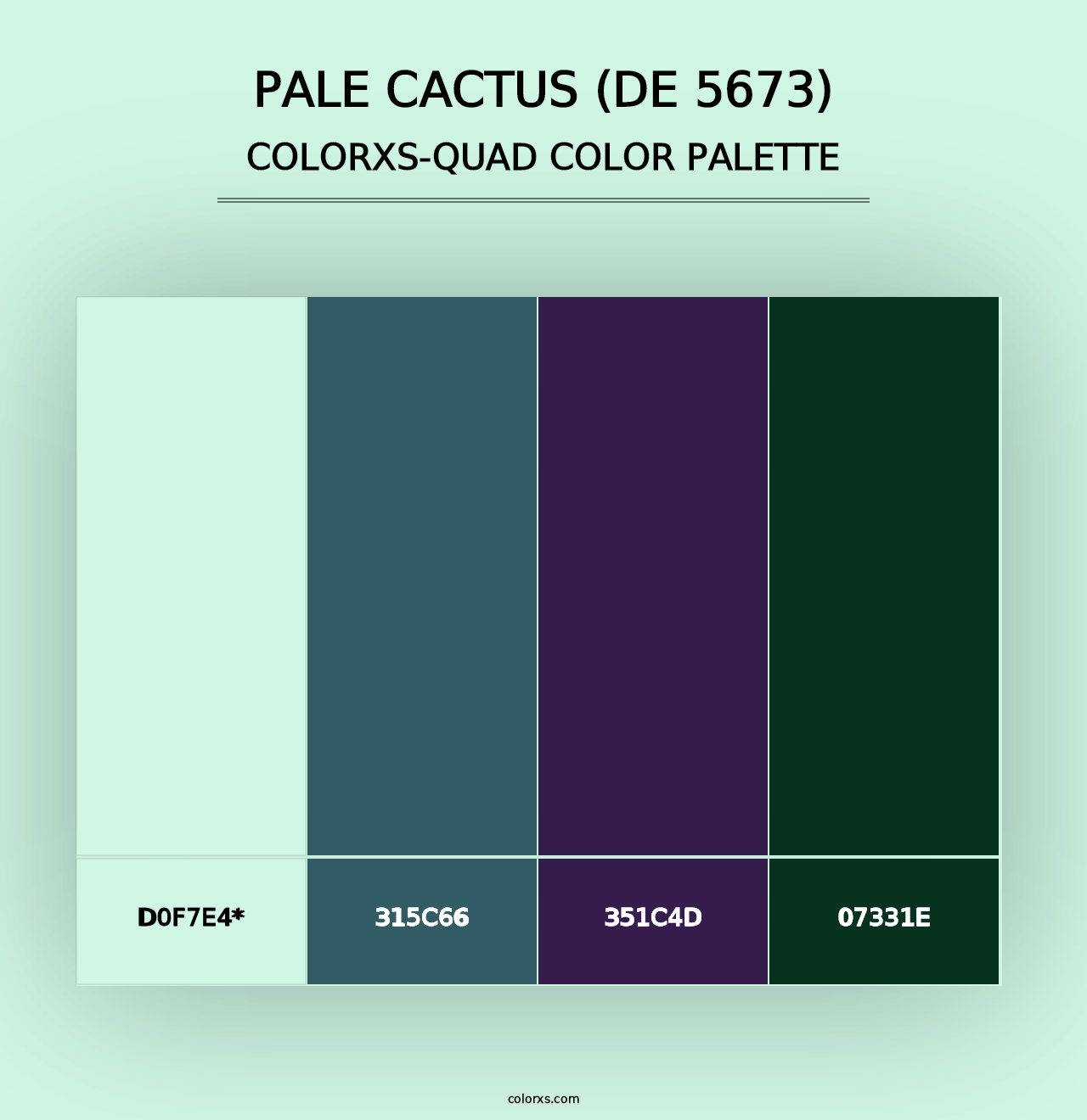 Pale Cactus (DE 5673) - Colorxs Quad Palette