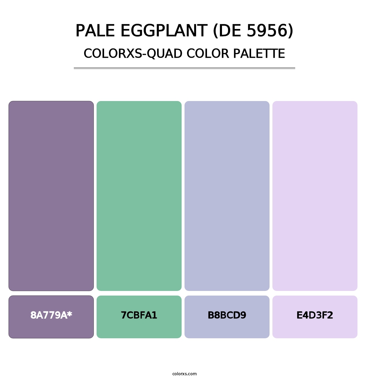 Pale Eggplant (DE 5956) - Colorxs Quad Palette