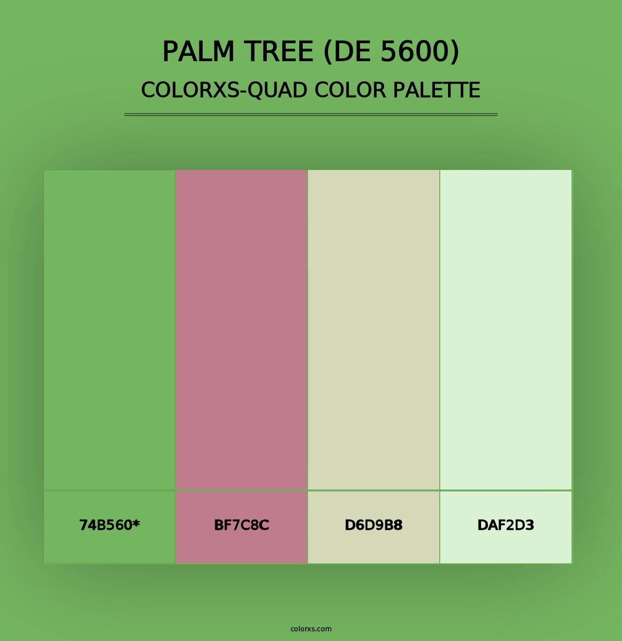 Palm Tree (DE 5600) - Colorxs Quad Palette