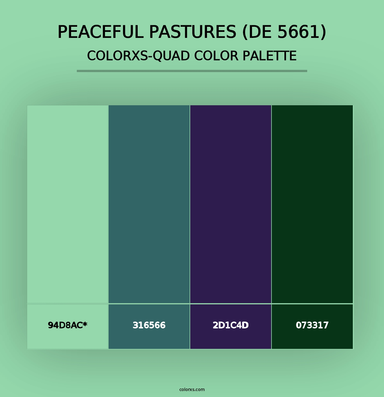 Peaceful Pastures (DE 5661) - Colorxs Quad Palette