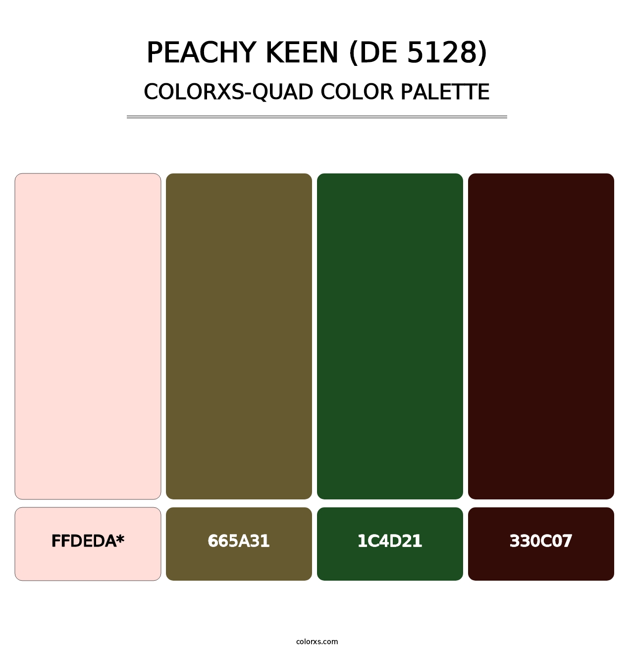 Peachy Keen (DE 5128) - Colorxs Quad Palette