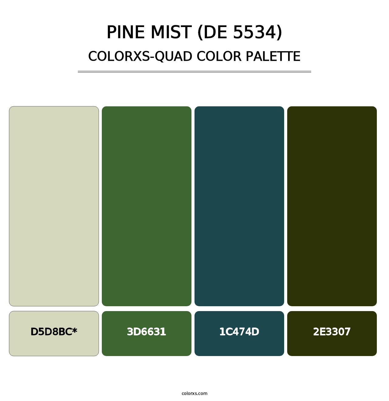 Pine Mist (DE 5534) - Colorxs Quad Palette