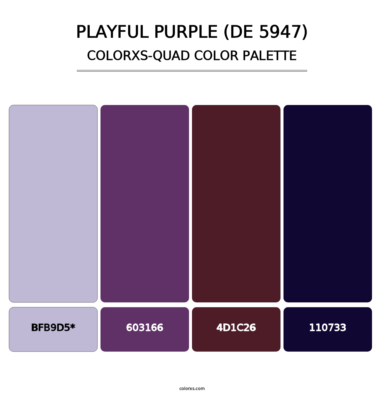 Playful Purple (DE 5947) - Colorxs Quad Palette