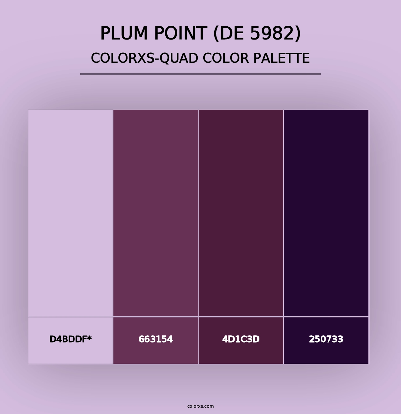 Plum Point (DE 5982) - Colorxs Quad Palette