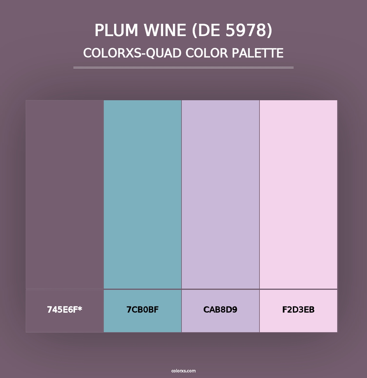 Plum Wine (DE 5978) - Colorxs Quad Palette