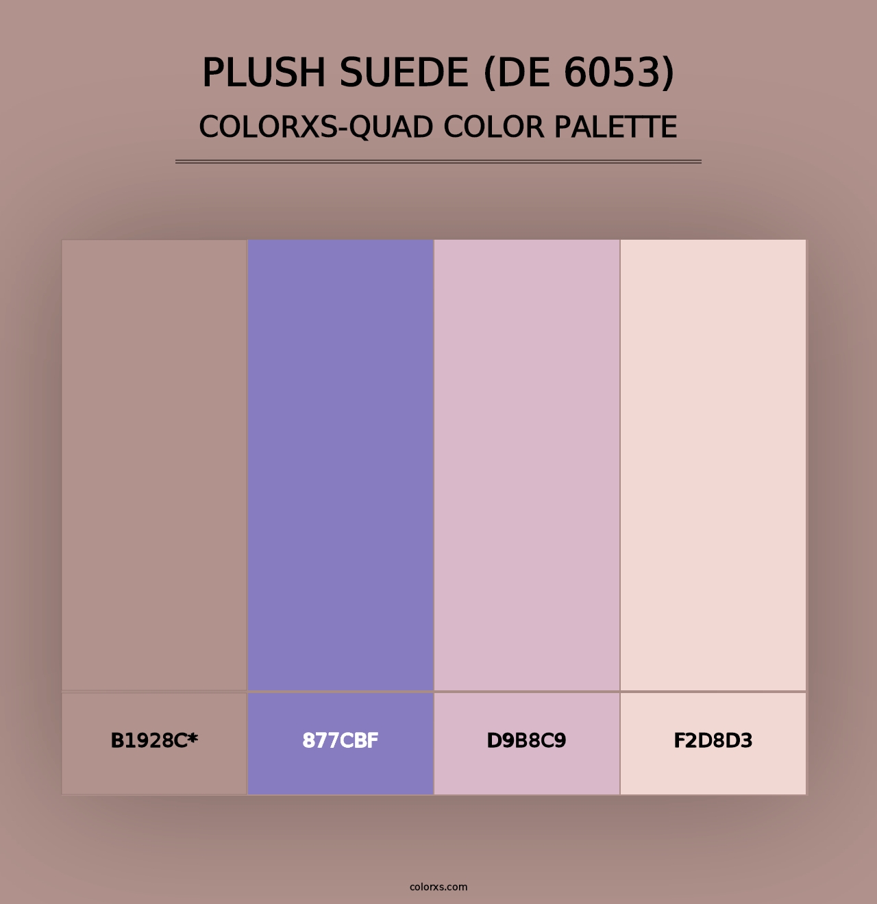 Plush Suede (DE 6053) - Colorxs Quad Palette