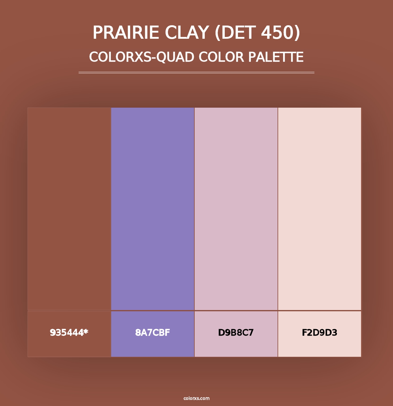 Prairie Clay (DET 450) - Colorxs Quad Palette