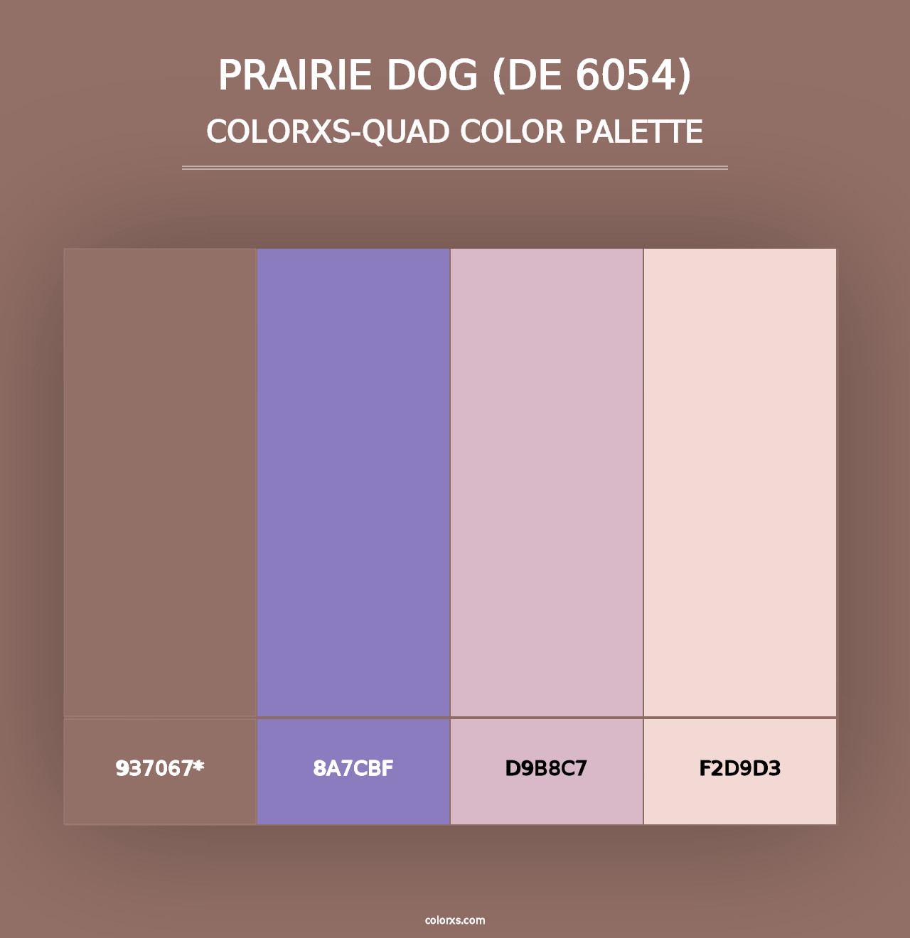 Prairie Dog (DE 6054) - Colorxs Quad Palette