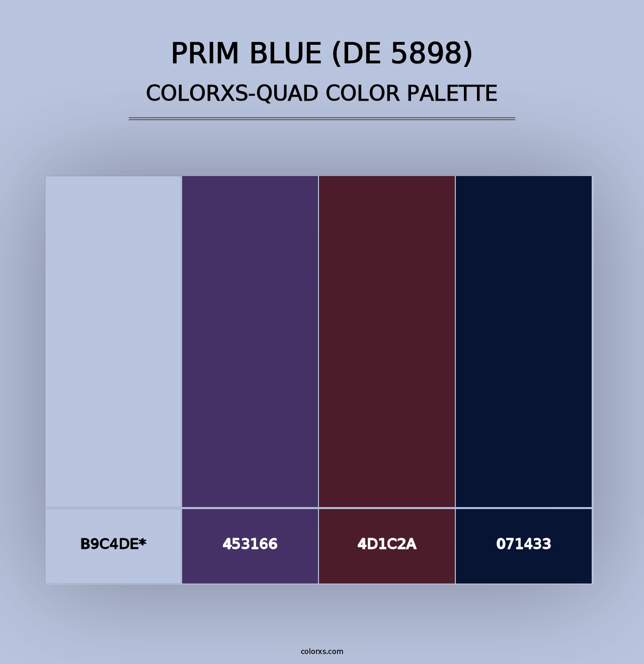 Prim Blue (DE 5898) - Colorxs Quad Palette