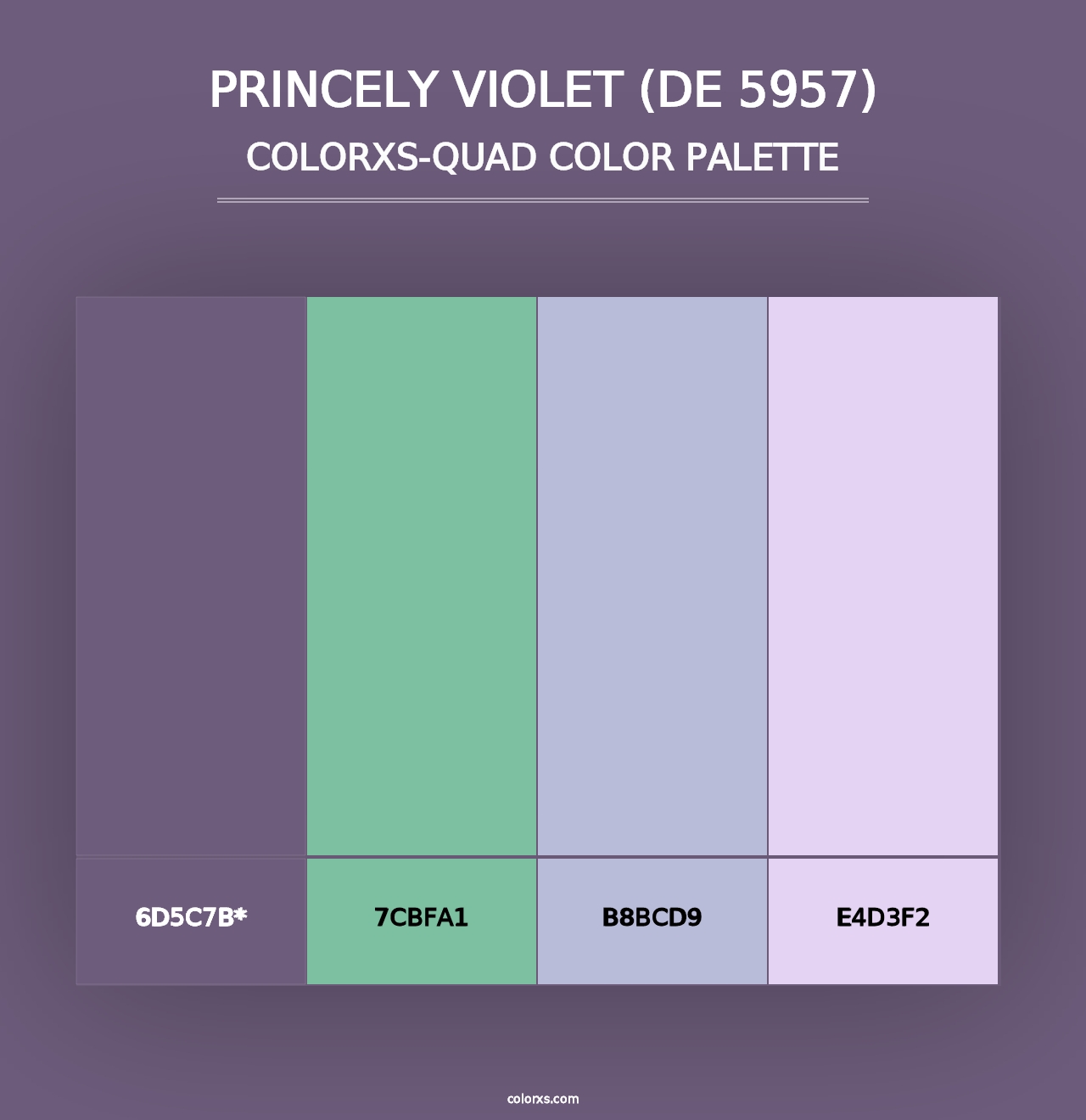 Princely Violet (DE 5957) - Colorxs Quad Palette