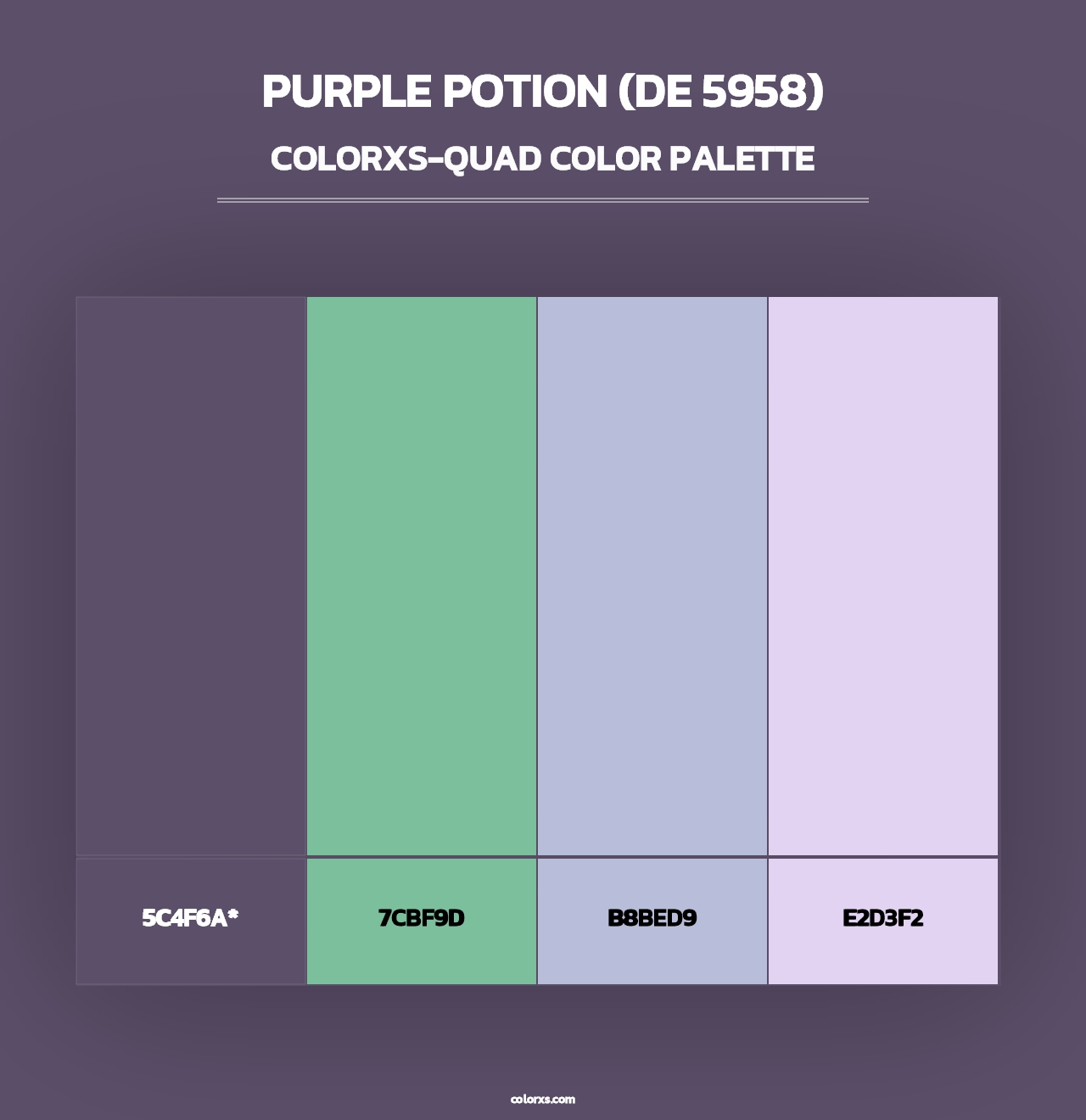 Purple Potion (DE 5958) - Colorxs Quad Palette