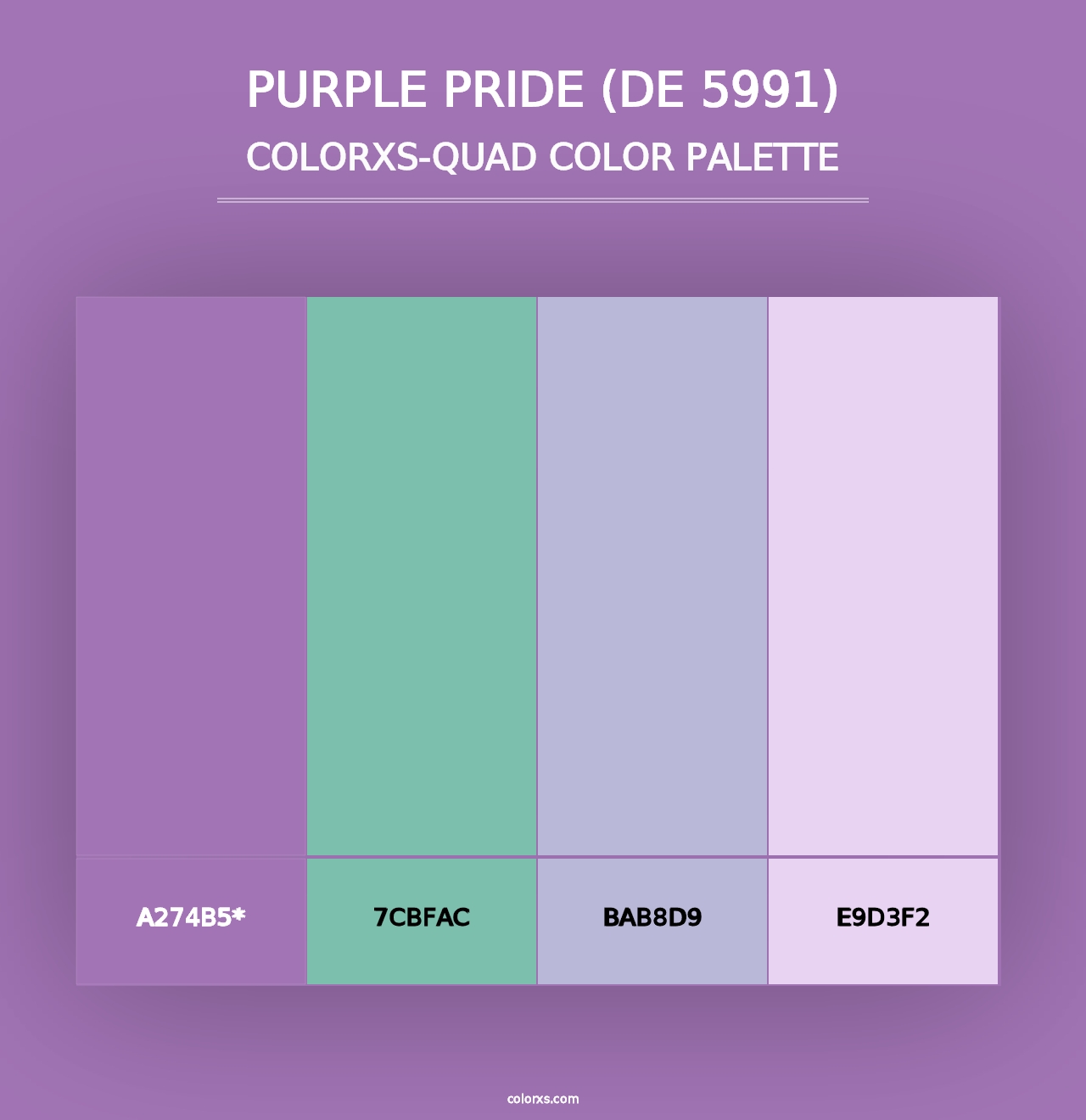 Purple Pride (DE 5991) - Colorxs Quad Palette