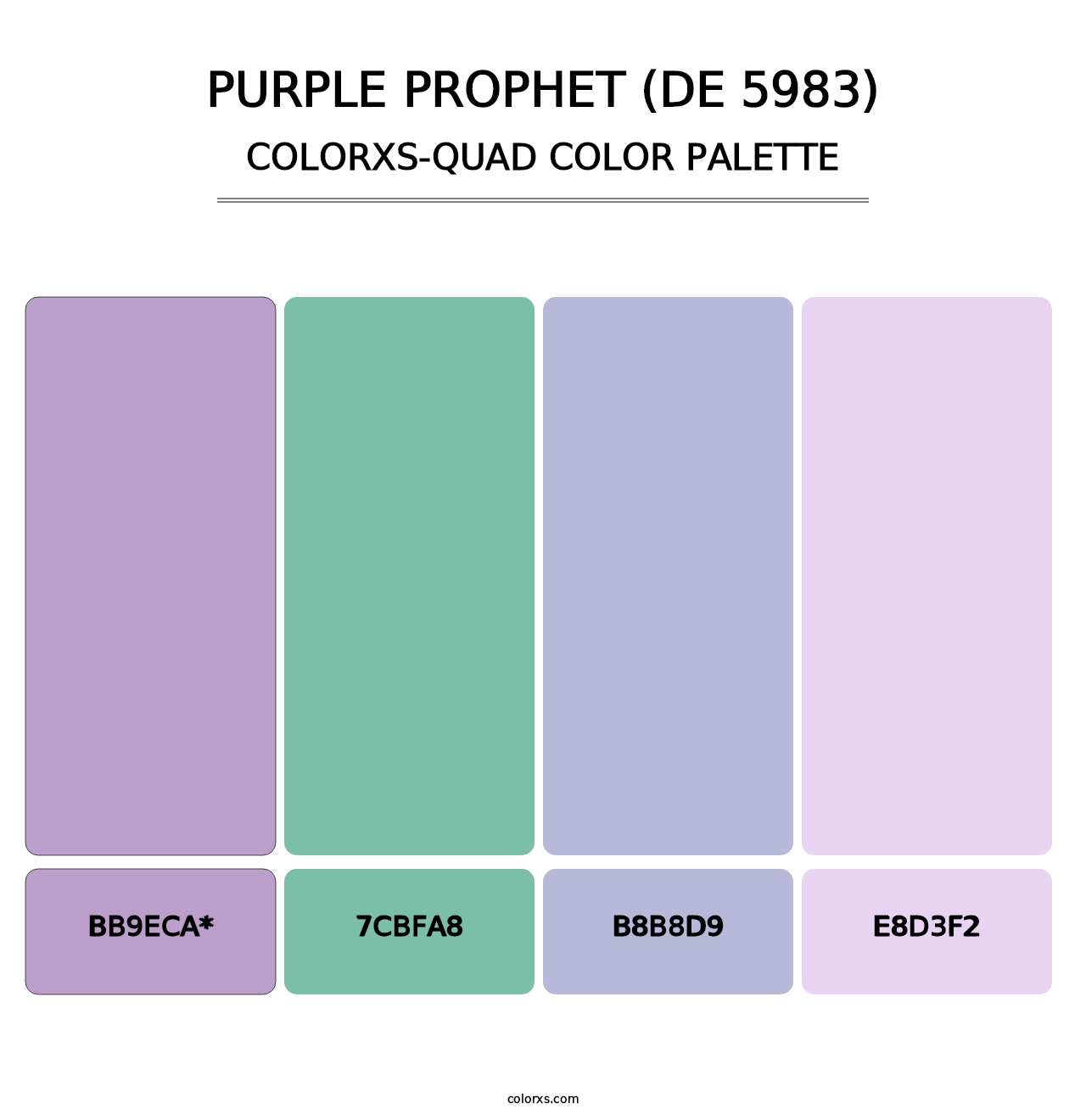 Purple Prophet (DE 5983) - Colorxs Quad Palette