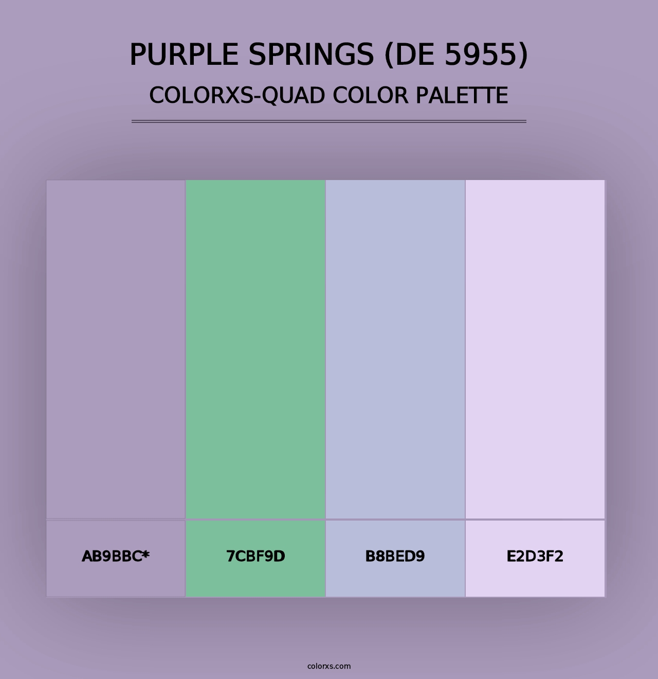 Purple Springs (DE 5955) - Colorxs Quad Palette