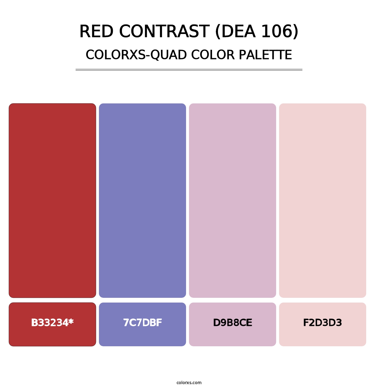 Red Contrast (DEA 106) - Colorxs Quad Palette