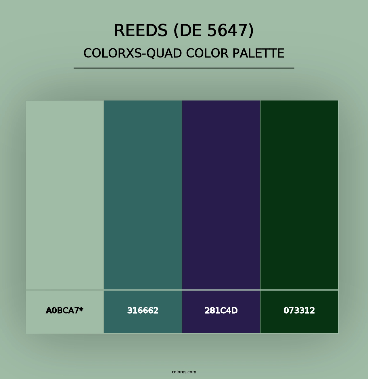 Reeds (DE 5647) - Colorxs Quad Palette