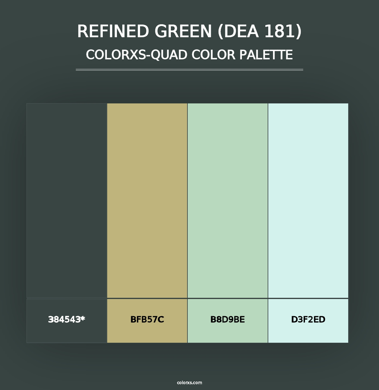 Refined Green (DEA 181) - Colorxs Quad Palette