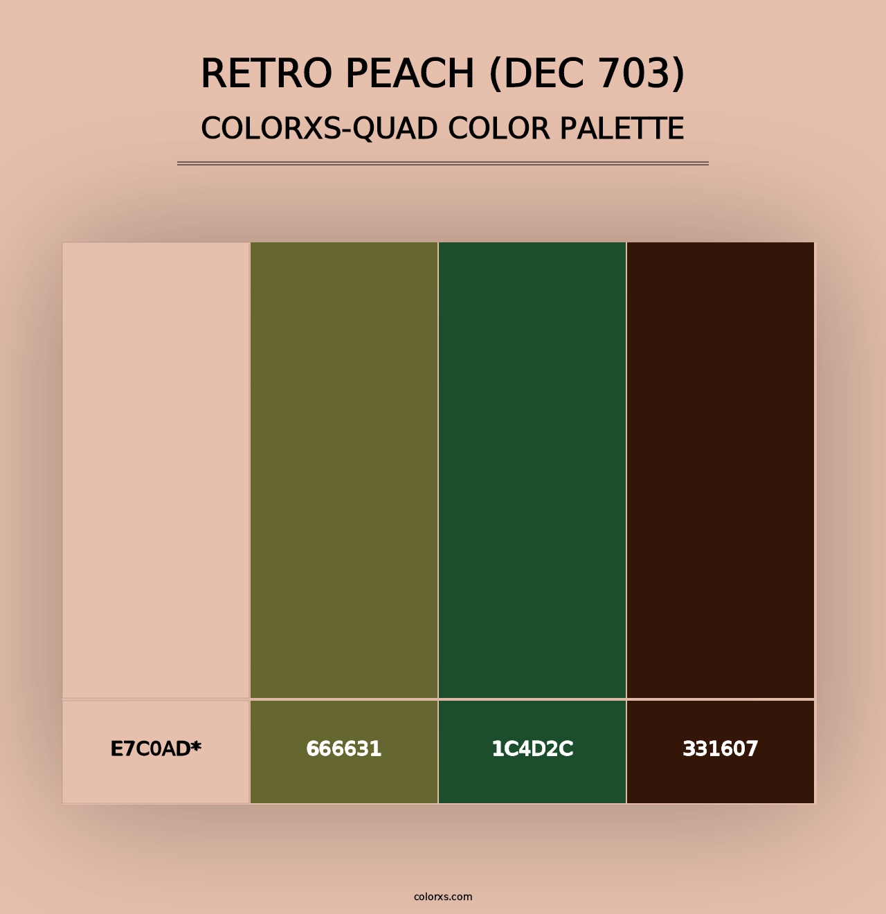 Retro Peach (DEC 703) - Colorxs Quad Palette